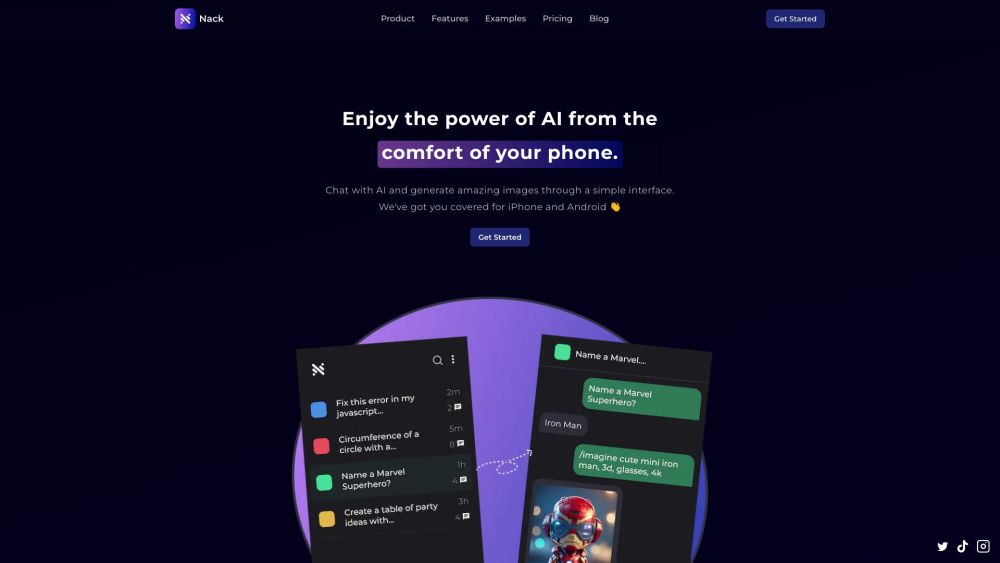 Nack: ChatGPT AI App for iOS & Android, Image Creator