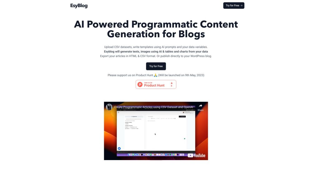 EsyBlog: Effortless, Custom Blogs on Your Domain