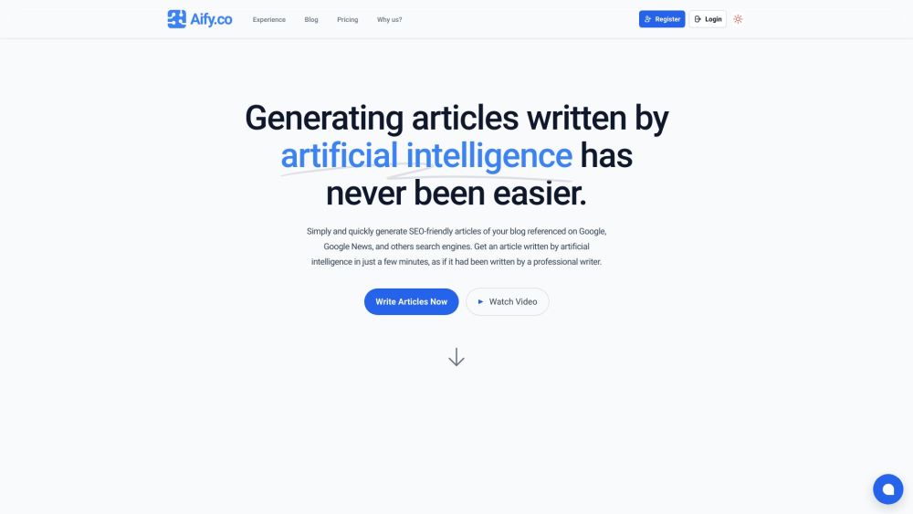 Aify.co: Fast AI Tool for SEO-Optimized Blog Articles