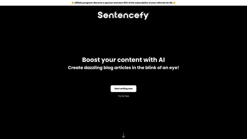 Sentencefy: Turn Ideas into Blogs Fast, Simplify Content Creation