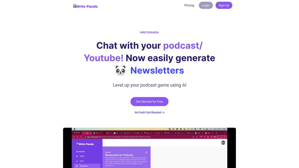 Write Panda: Automates Podcast Notes, Blogs, Tweets