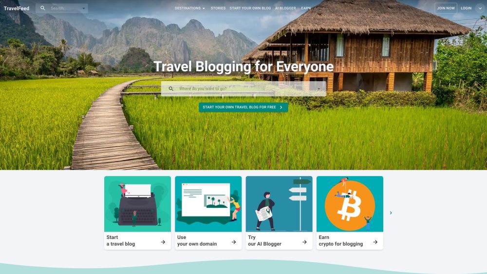 TravelFeed: Create, Share Blogs & Earn Crypto