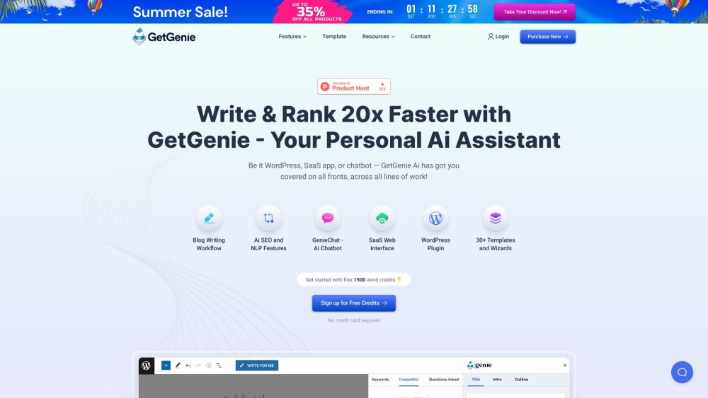 GetGenie Ai: Write & Rank Fast, SEO Optimizer Plugin