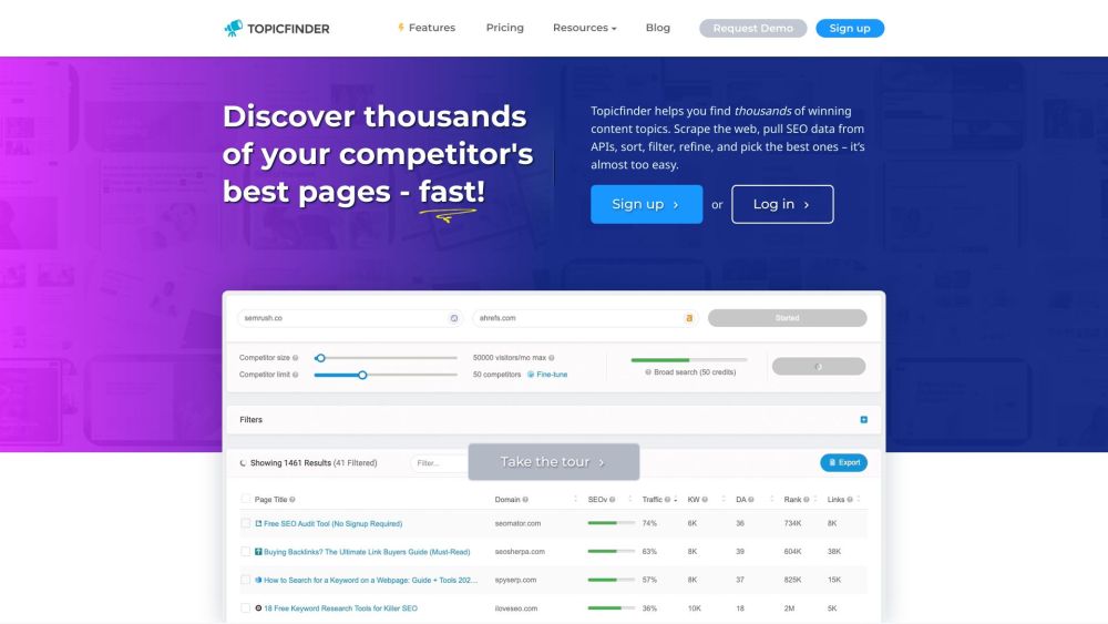 Topicfinder: AI SEO Tool for Rapid Blog Topic Research