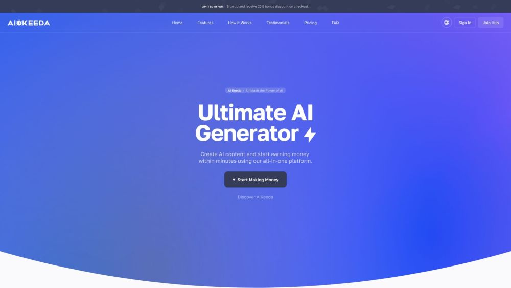 AiKeeda.com: AI Writer, Image Gen, Voice, Chatbot, Code