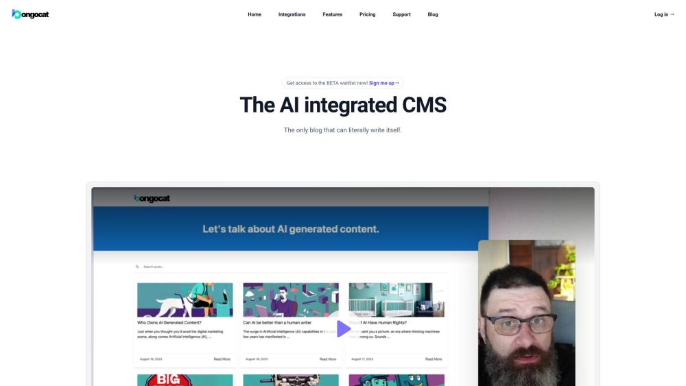 Bongocat: AI-Driven CMS for Creators, Bloggers & Biz