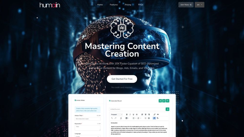 Humai.in: AI Writer, SEO Boost, Quick, Creative Content