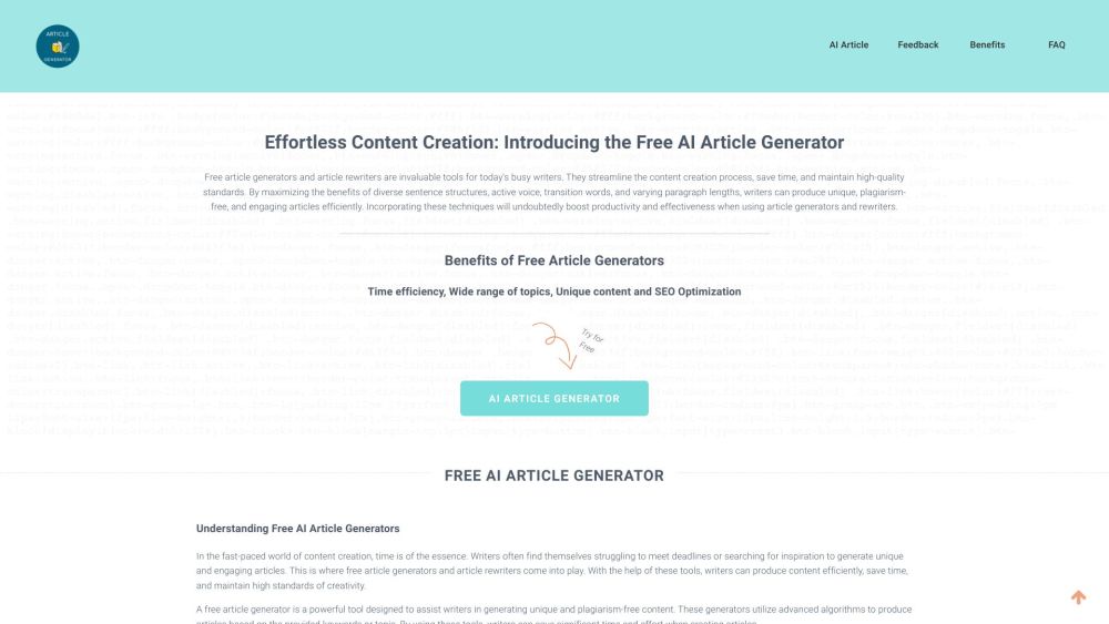 ArticleGenerator.online: AI Article Creator & Rewriter