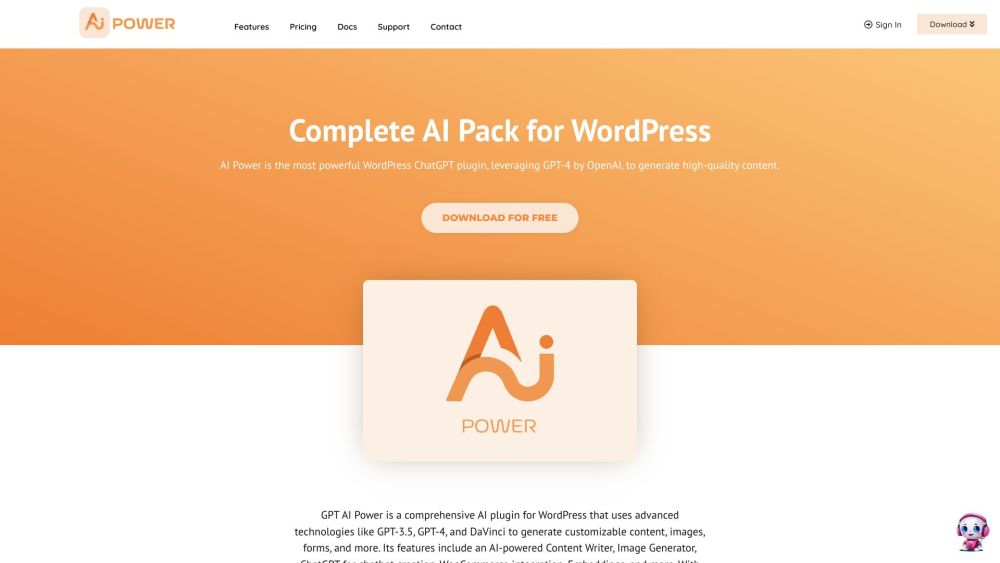 AI Power: GPT-4 WP Plugin, Chat Bots, WooCommerce