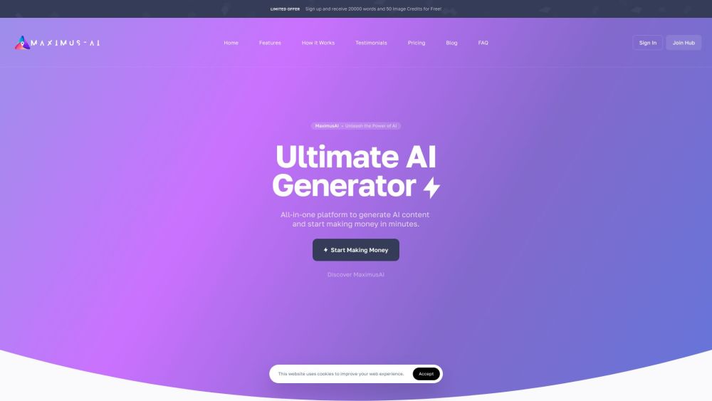 Maximus AI: Effortless AI Content, Empower Your Brand Today