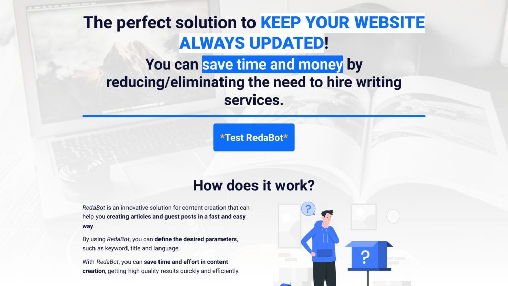 RedaBot: Virtual Writer, SEO Optimized Web Content Creation