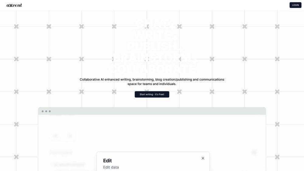 Axcent: AI Writing, Brainstorming & Publishing Tool