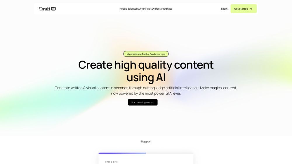 Draft AI: Instant Content with Cutting-Edge AI Tech