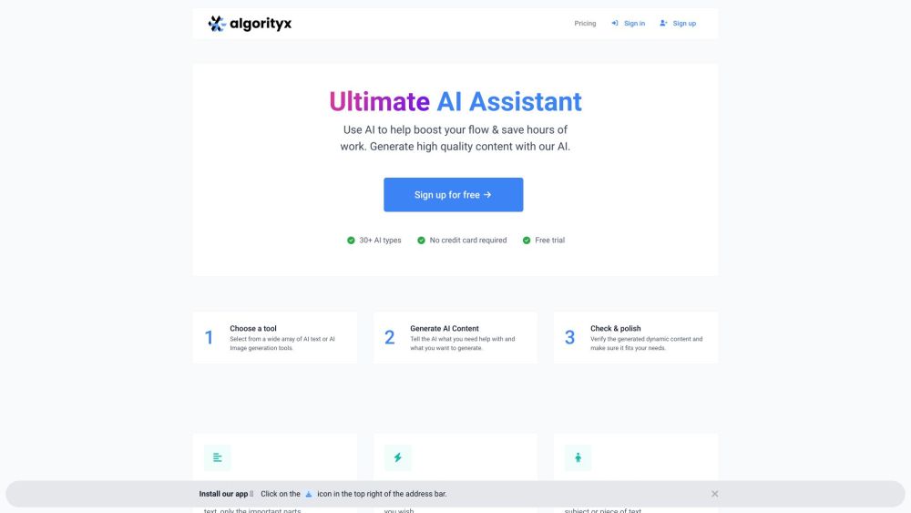 Algorityx: AI-Powered Content Creation and SEO Optimization Hub