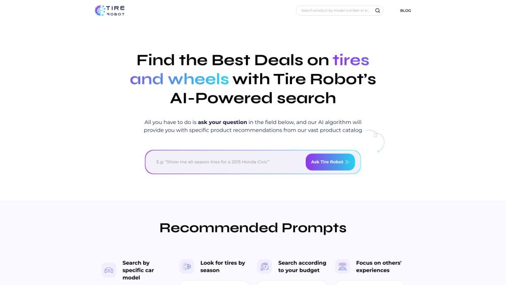 Tire Robot: AI Finds Best Tire Deals & Financing Options