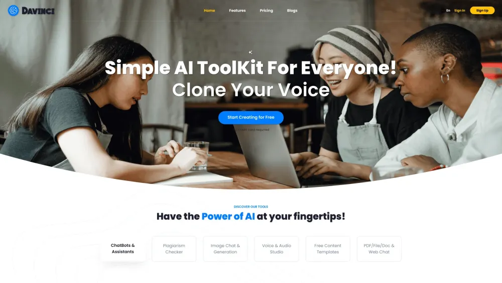 DavinciAI Toolkit: Build AI Assistants, Voice Cloning