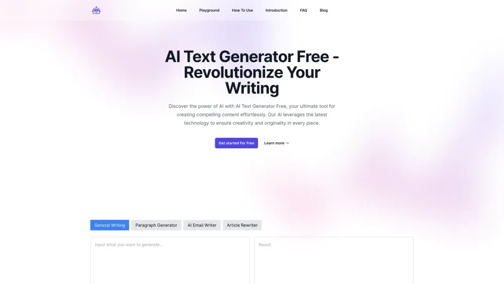 AI Text Generator Free: Advanced, Unique Content Tool