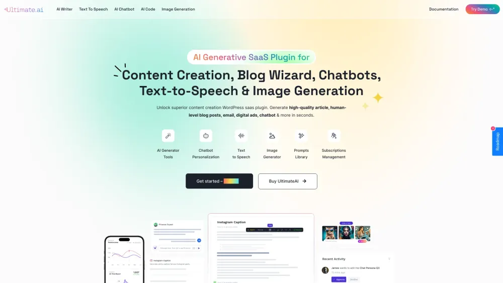 UltimateAI: Generate Quality Content, Blogs & Ads Fast