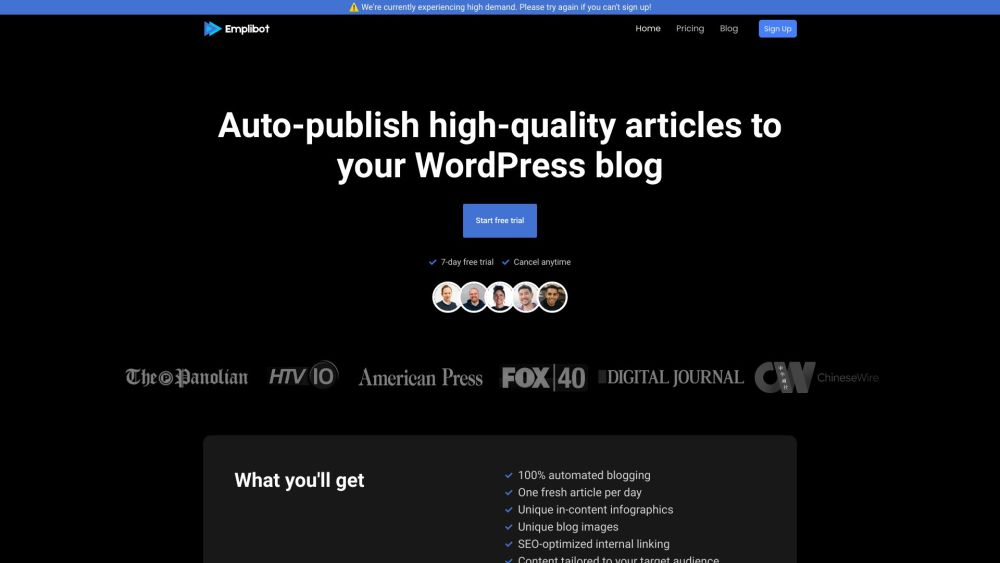 Emplibot: AI Blog Writer for WordPress Sites, Enhances Content