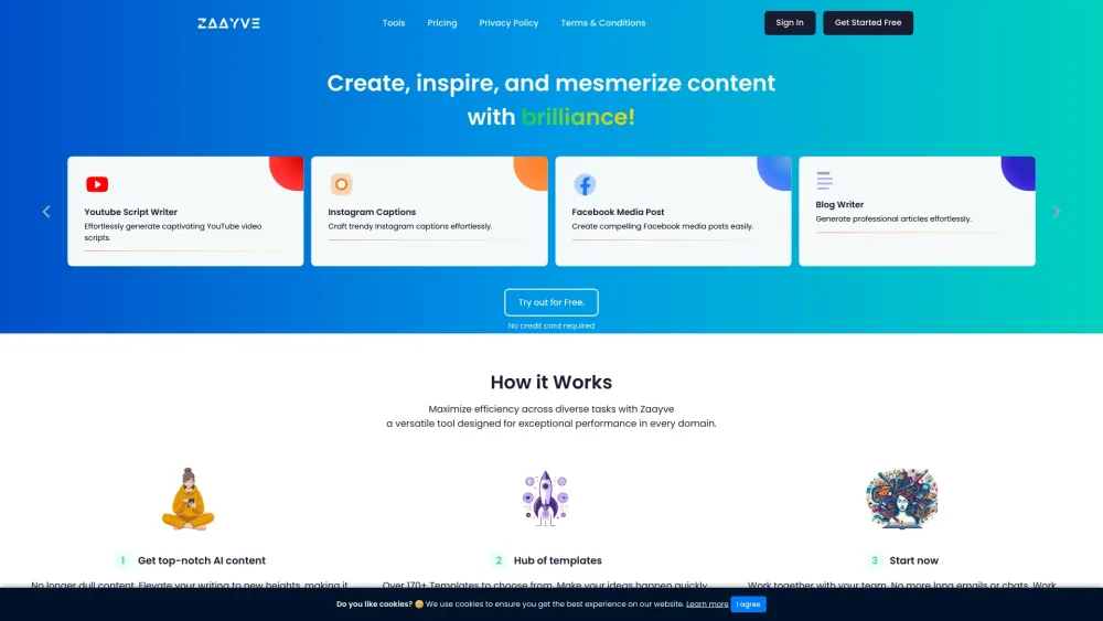 Zaayve AI: 170+ Tools for Social, Marketing, Writing & HR