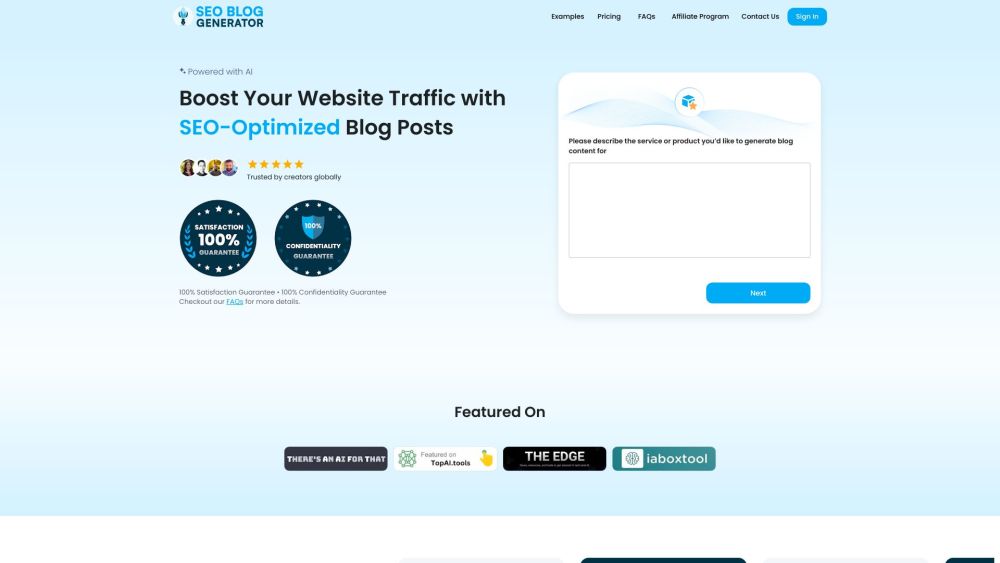 SEO Blog Generator : Boost Site Traffic with SEO Posts