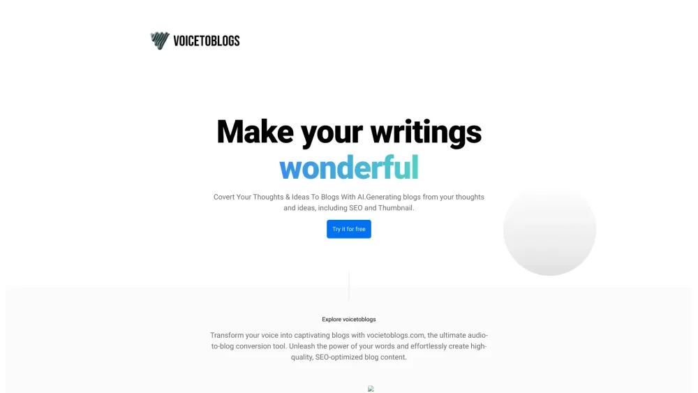 VoiceToBlogs: AI Converts Voice to SEO Blogs with Thumbnails