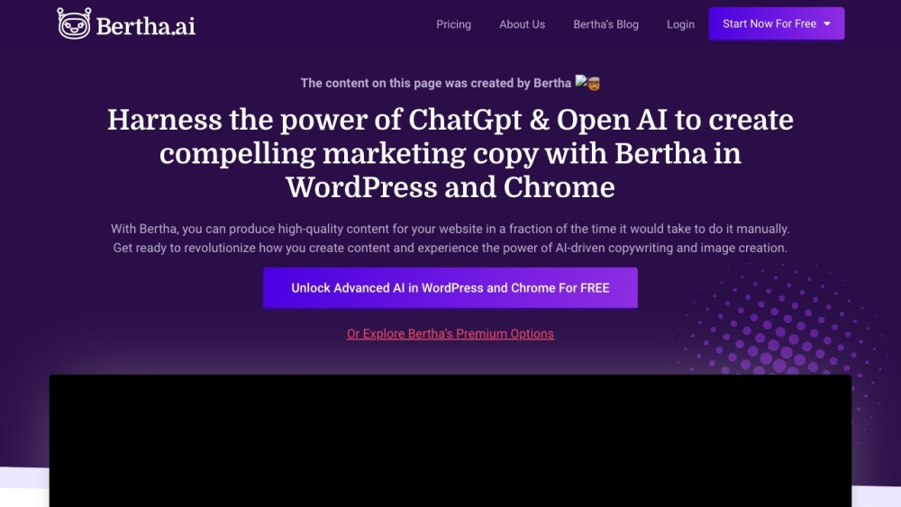 Bertha AI: AI Copywriting Assistant for WordPress & Chrome