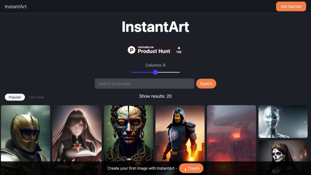 InstantArt: Revolutionize Art with AI-Generated Masterpieces