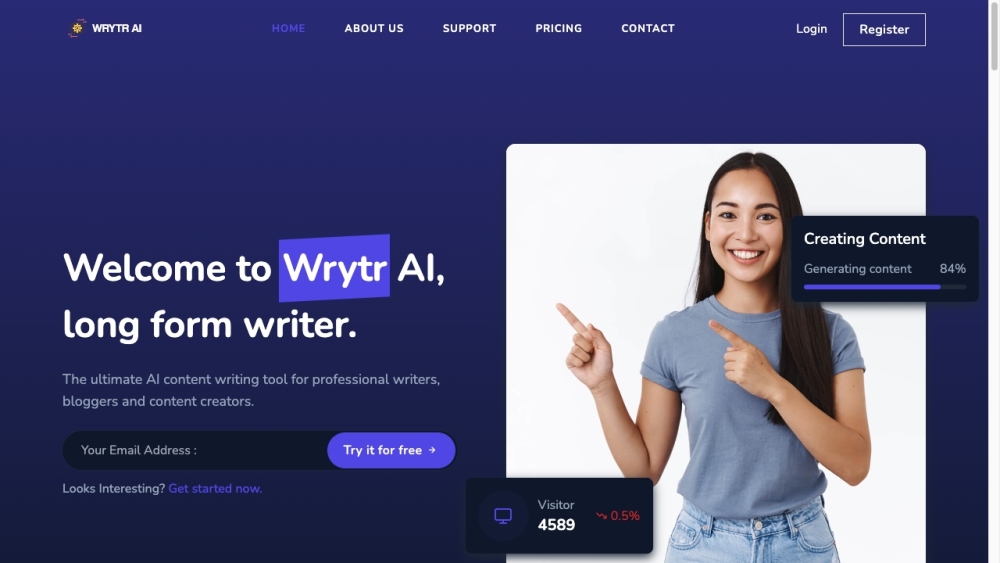 Wrytr | AI Writer: Quick, Quality Content & Ease