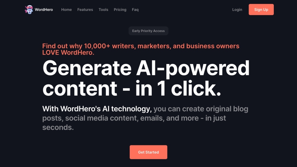 WordHero: Advanced AI Writing for Blogs, Emails, Social