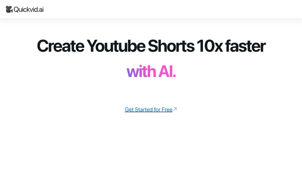 QuickVid: AI YouTube Shorts Maker & Simple Editor