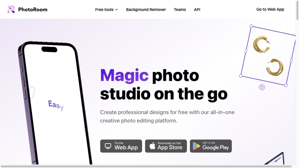 PhotoRoom: Mobile App for Background Removal & Image Editing