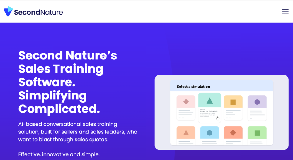 Second Nature: AI Sales Training for Performance & Confidence Boost