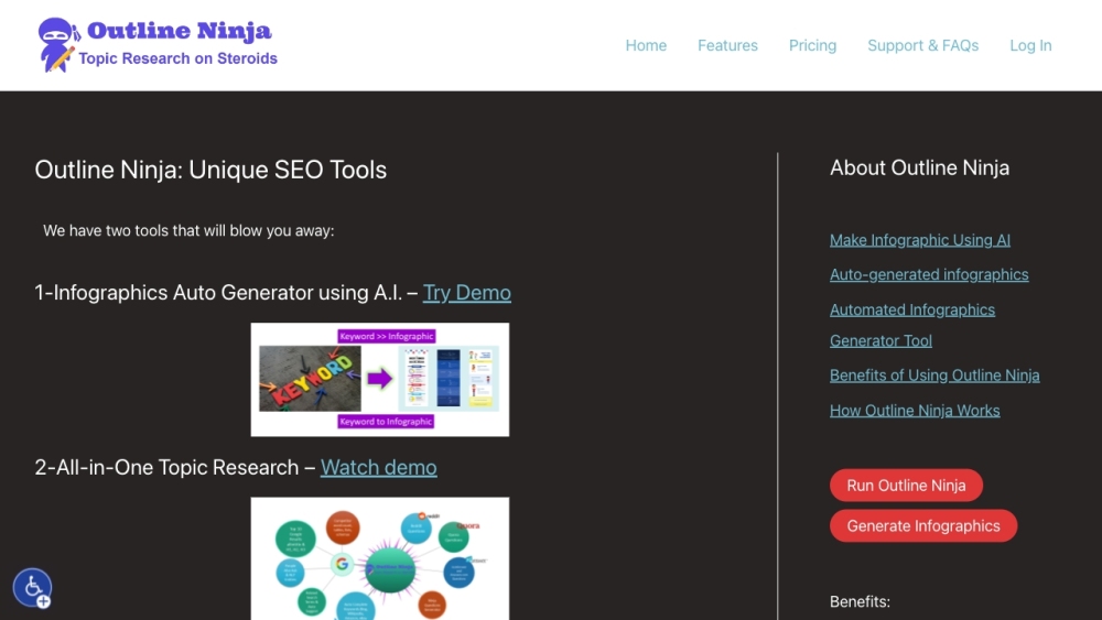 Infographic.Ninja: A.I. Infographic Maker from Keywords Instantly