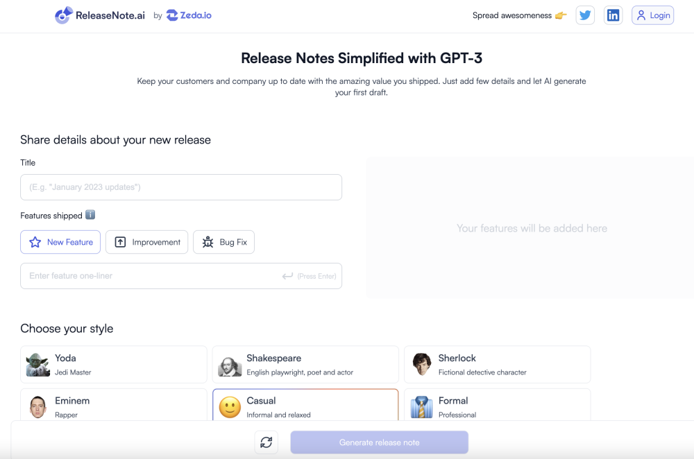 Release Notes Simplified with GPT-3: AI Tool for Easy Product Updates