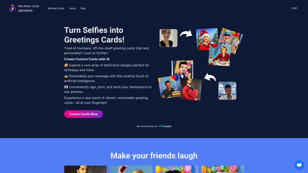 Silly Robot Cards: Turn Your Photos into Unique Personalized Cards