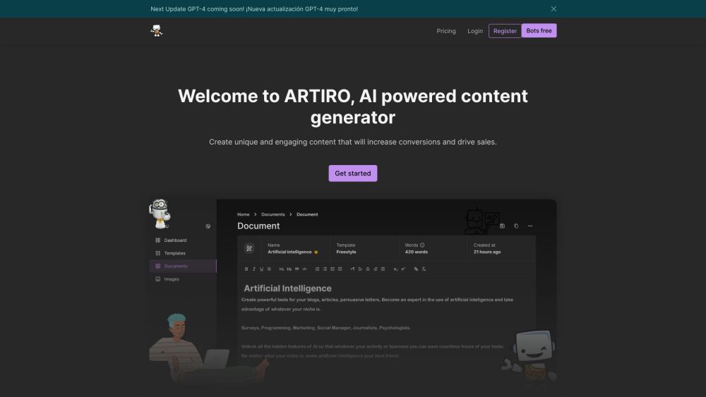 Artiro: AI-Powered Content Generator for Sales & Conversions