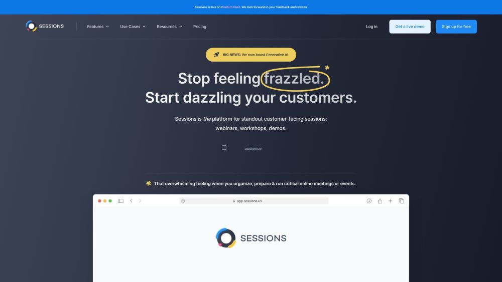 Sessions.us : Interactive Meetings, Webinars, AI & HD Quality