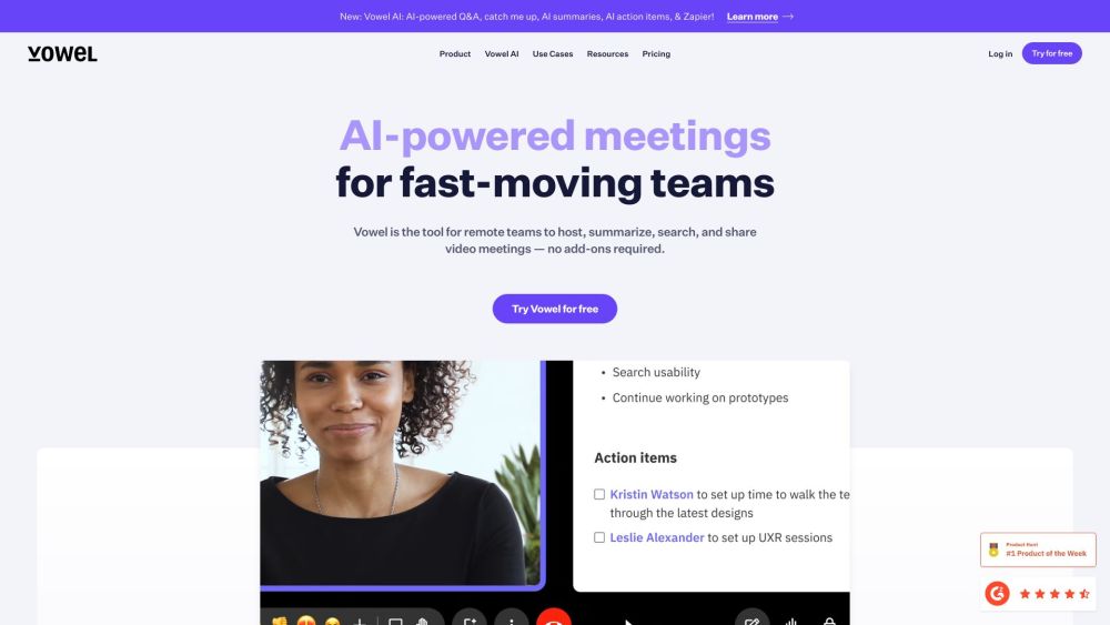 Vowel: AI Video Conferencing, Recording, Transcript, Search, Summaries