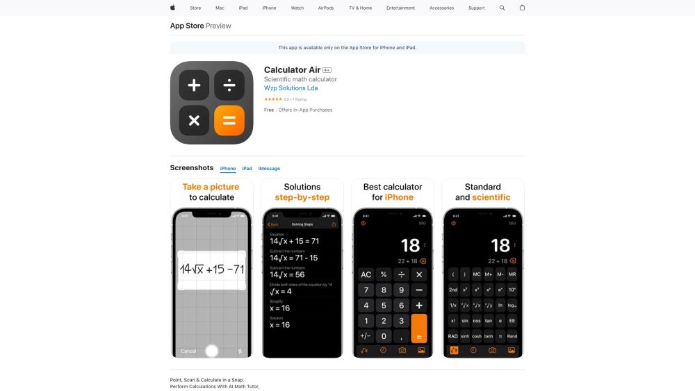 Calculator Air: AI Math Tutor Solves Any Problem Effortlessly