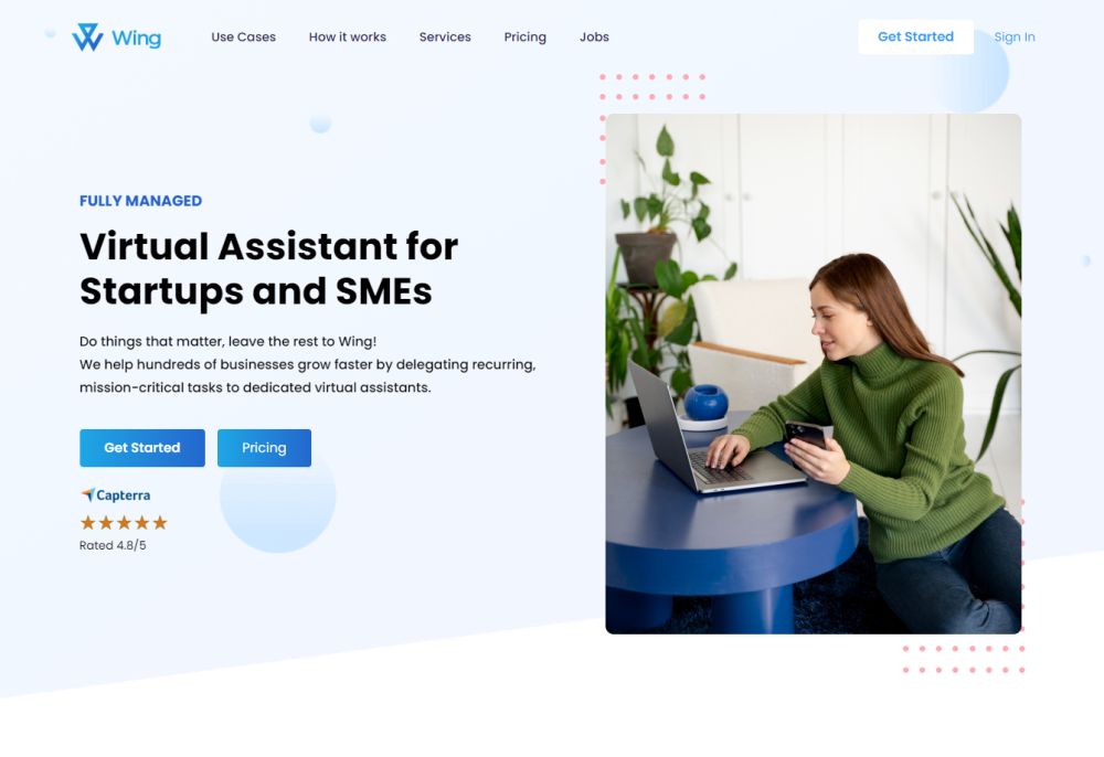 Wing Virtual Assistant: Managed, Dedicated VA for Business Tasks