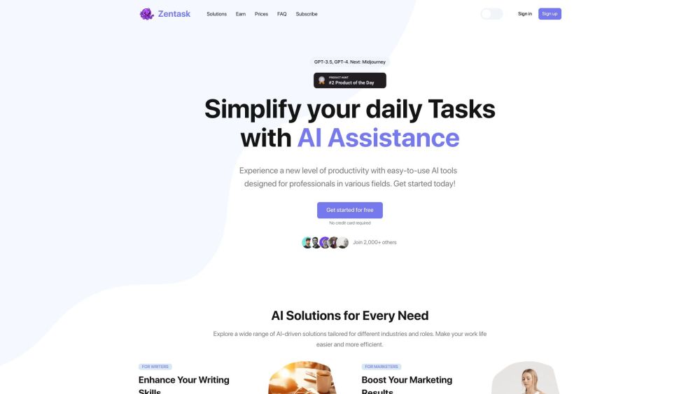 Zentask: AI-Powered Content Platform for Blogs & Businesses