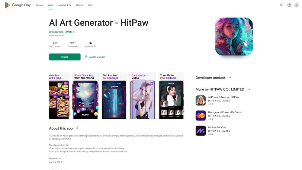 4AiPaw by HitPaw: Powerful AI Art Generator For Instant Artworks