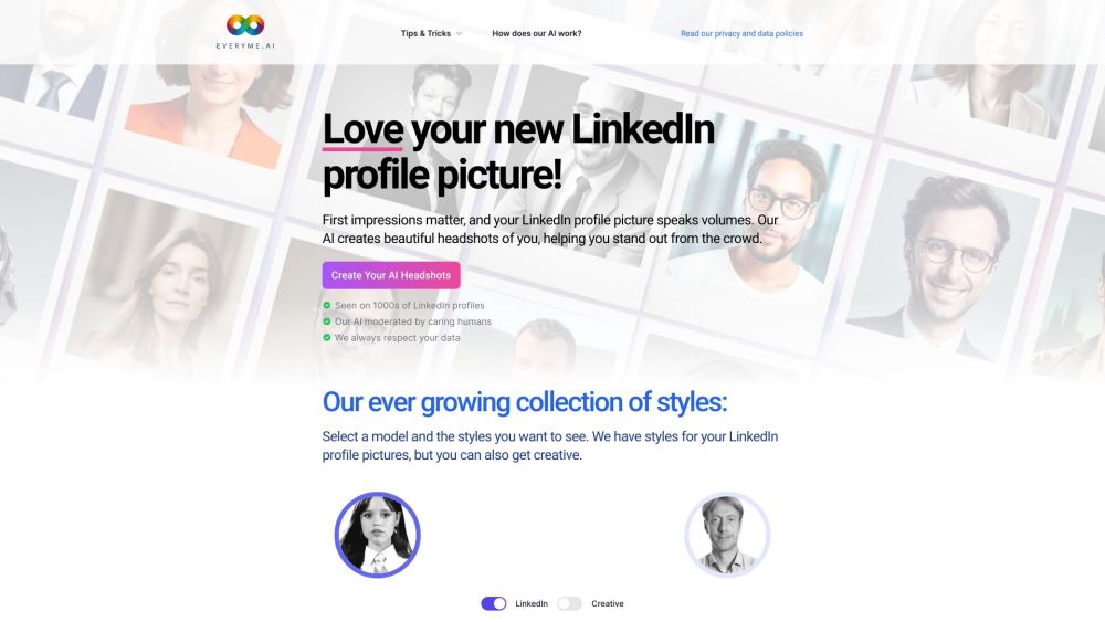 Everyme.ai: AI-Driven Headshots for Impressive LinkedIn Profiles