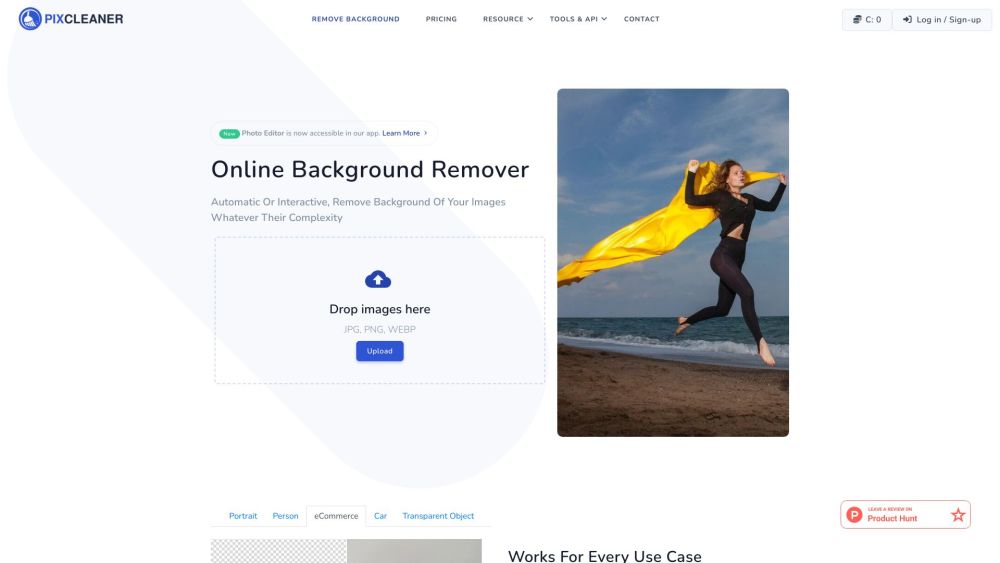 PixCleaner: AI-Powered Free Online Background Removal Tool for Images