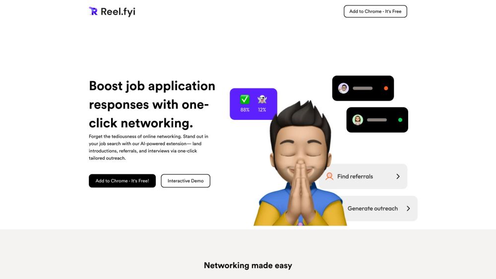 Reel.fyi: AI Copilot for LinkedIn - Enhance Networking & Job Search