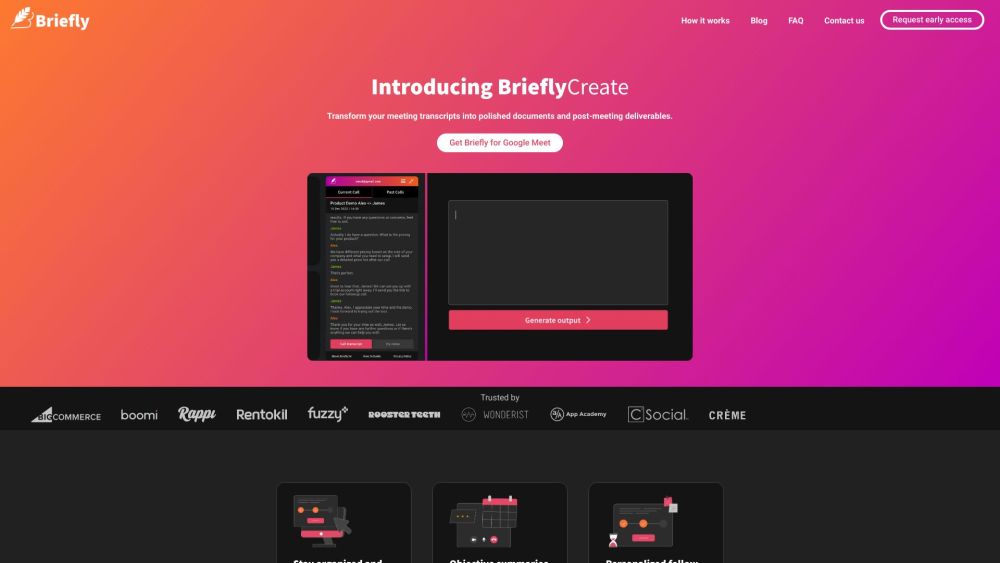 BrieflyAI: Transcribe, Take Notes & Generate Meeting Summaries