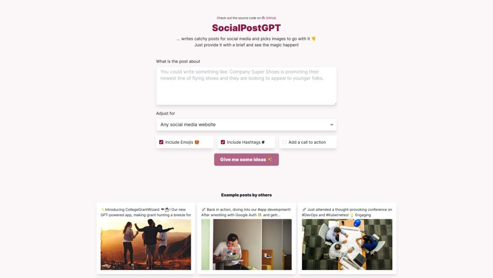 SocialPostGPT: AI Tool for Generating Engaging Social Media Content