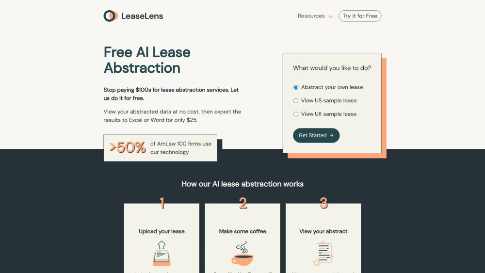 Lease Lens: AI Lease Abstraction, Extract Data, Save Time : Machine Learning Technology, Real Estate & Commercial Leases