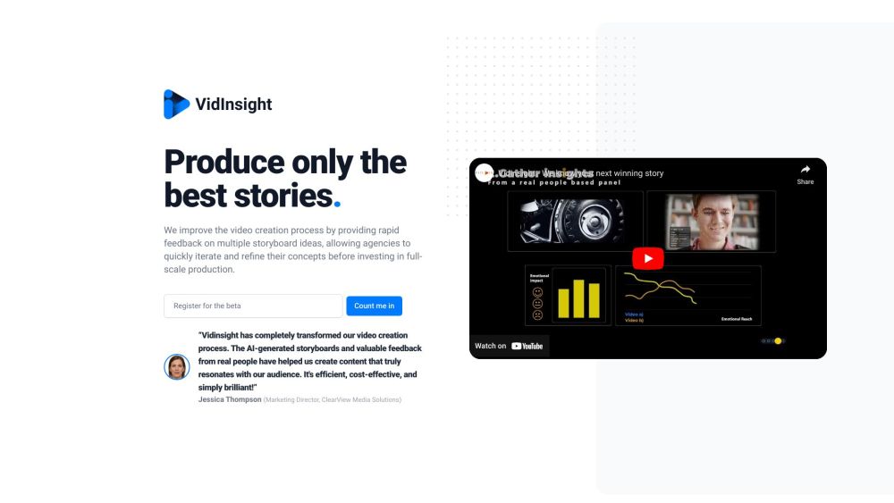 VidInsight: AI Video Creation & Feedback for Optimal Content VidInsight: AI Video Creation & Feedback for Optimal Content
